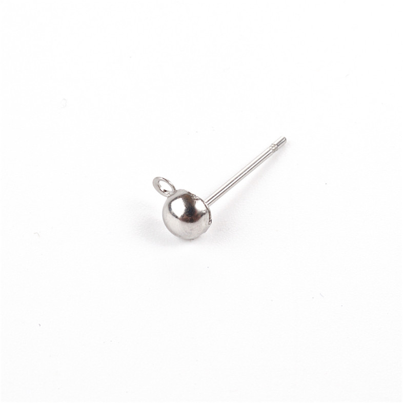 Bases for earrings on a stainless steel rod 14 mm cupric copper pack of 10 pcs.