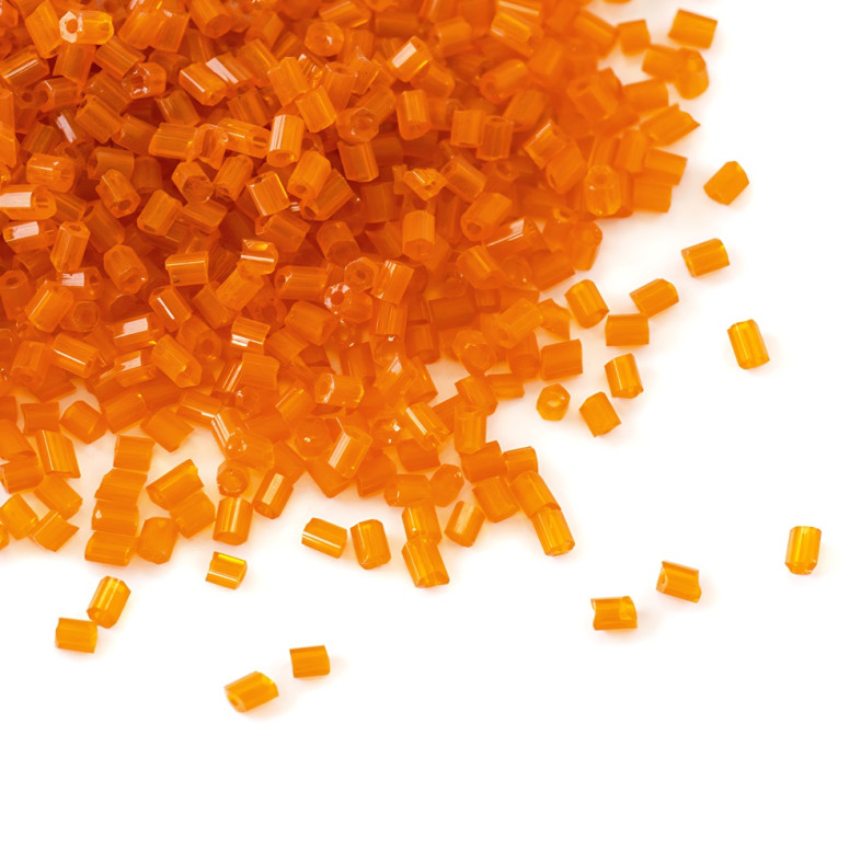 Beads-cut H (2.1 mm) orange transparent pack of 20 g