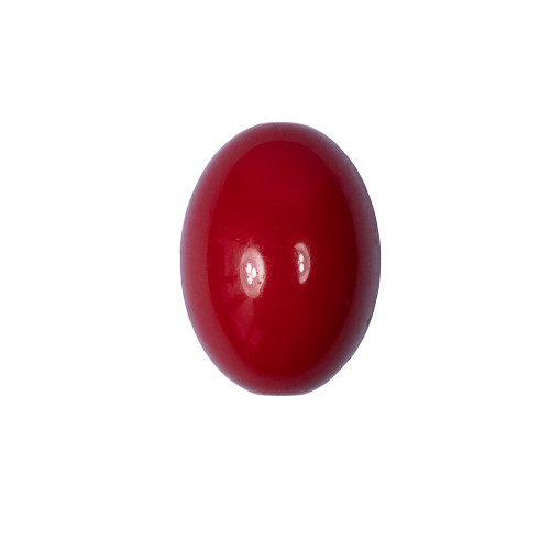 Koralik plastikowy owalny 37x27 mm czerwony 1 szt