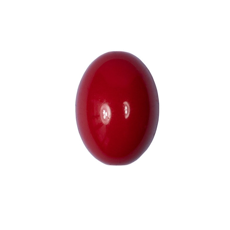 Koralik plastikowy owalny 37x27 mm czerwony 1 szt