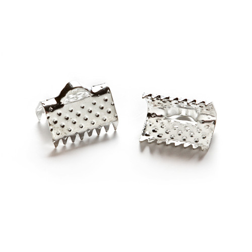 Flat crocodile clip 10×6 mm silver 1 pc.