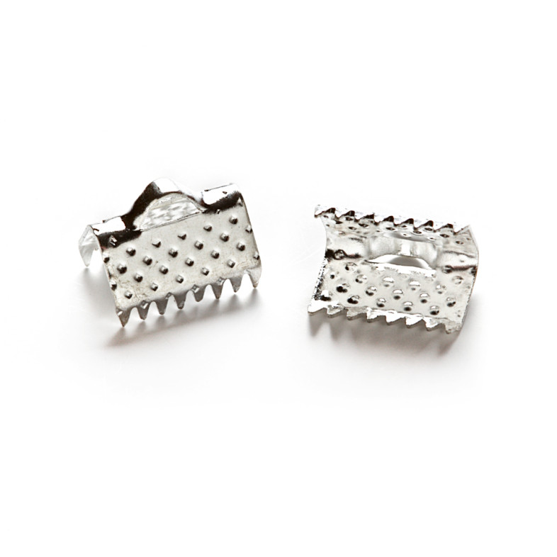 Flat crocodile clip 10×6 mm silver 1 pc.