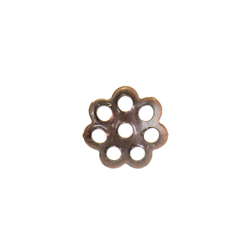 Hemisphere holder 1×5 mm 7-petal copper 1 pc.