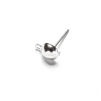 Bases for stud earrings 13 mm silver 10 pcs