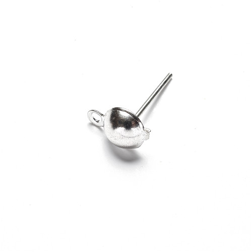 Bases for stud earrings 13 mm silver 10 pcs