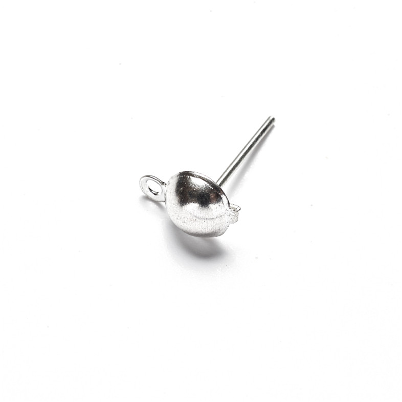 Bases for stud earrings 13 mm silver 10 pcs