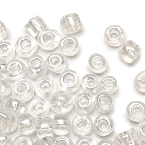Round beads large 6 (3.6 mm) transparent pack of 20 g