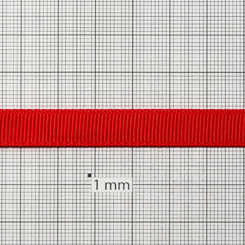Taśma rypsowa 10 mm czerwony 1 metr