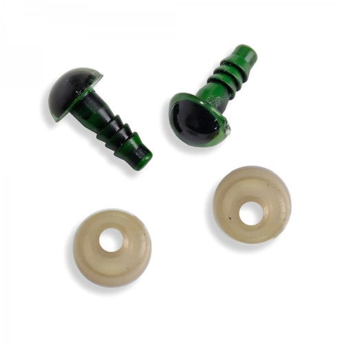 Plastic eyes 8×14 mm green, pack of 2 pcs.