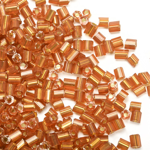Chopped beads H (2.1 mm) dark orange pack of 20 g