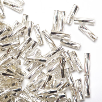 Twisted glass beads 3 (6 mm) transparent pack of 20 g