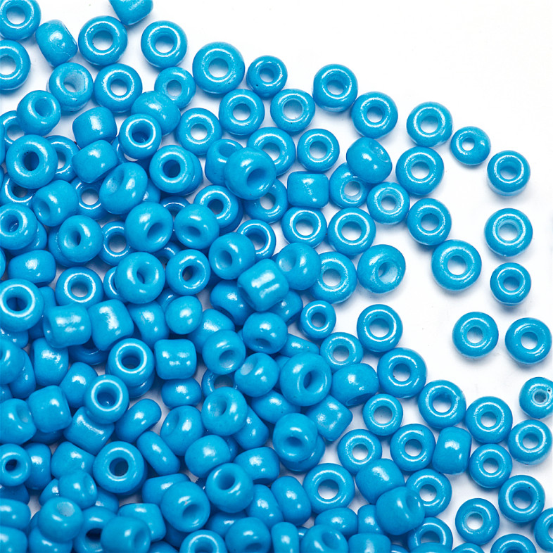 Small round beads 12 (1.8 mm) bright blue pack of 20 g