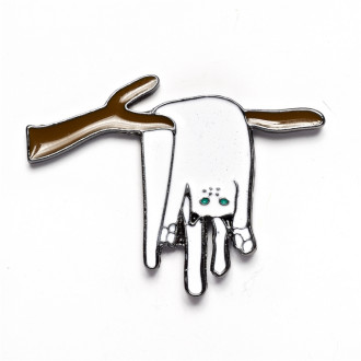 Metal pin badge Cat by Salvador Dali 1 pc.