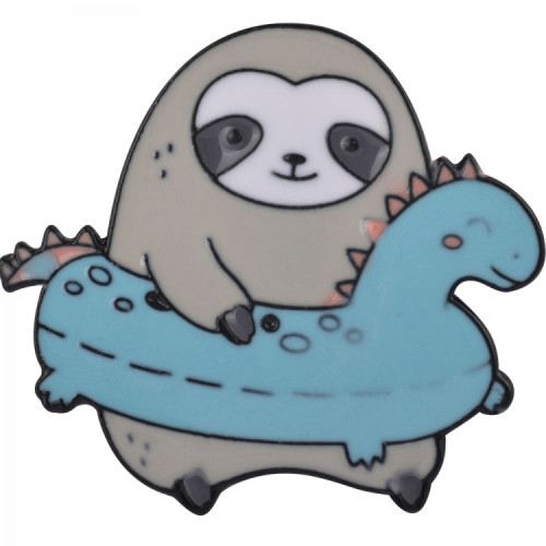 Metal pin badge Sloth 1 pc.