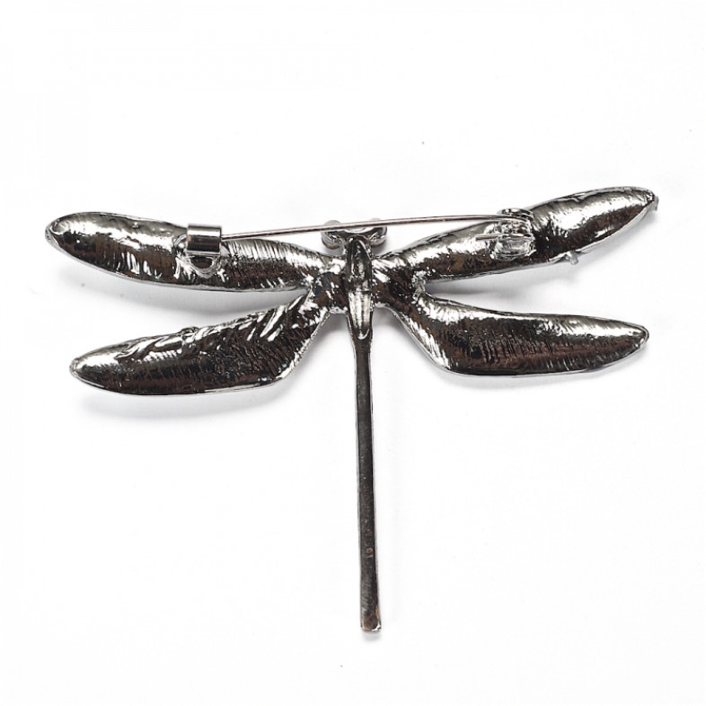 Brooch Dragonfly dark steel 1 pc.