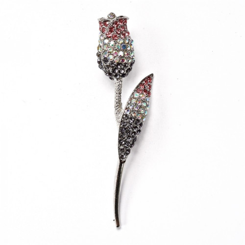 Brooch Tulip cupronickel 1 pc