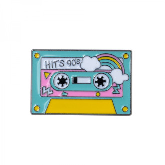 Metal pin badge Cassette 1 pc.