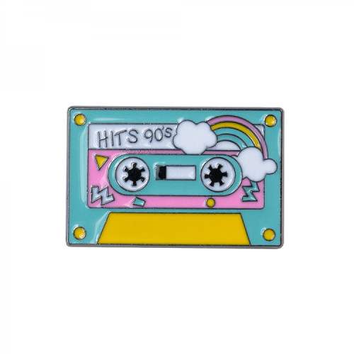Metal pin badge Cassette 1 pc.