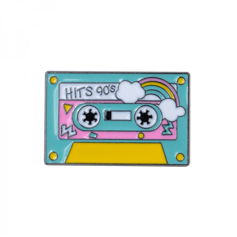 Metal pin badge Cassette 1 pc.