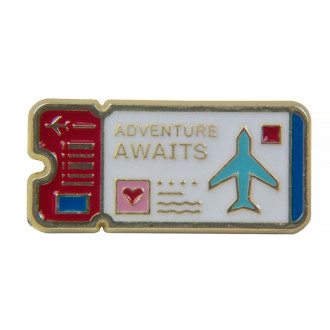 Metal pin badge Adventure awaits 1 pc.