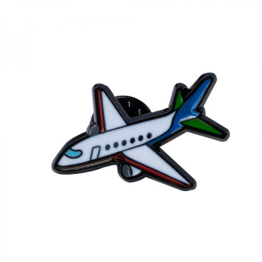 Metal pin badge Airplane 1 pc.