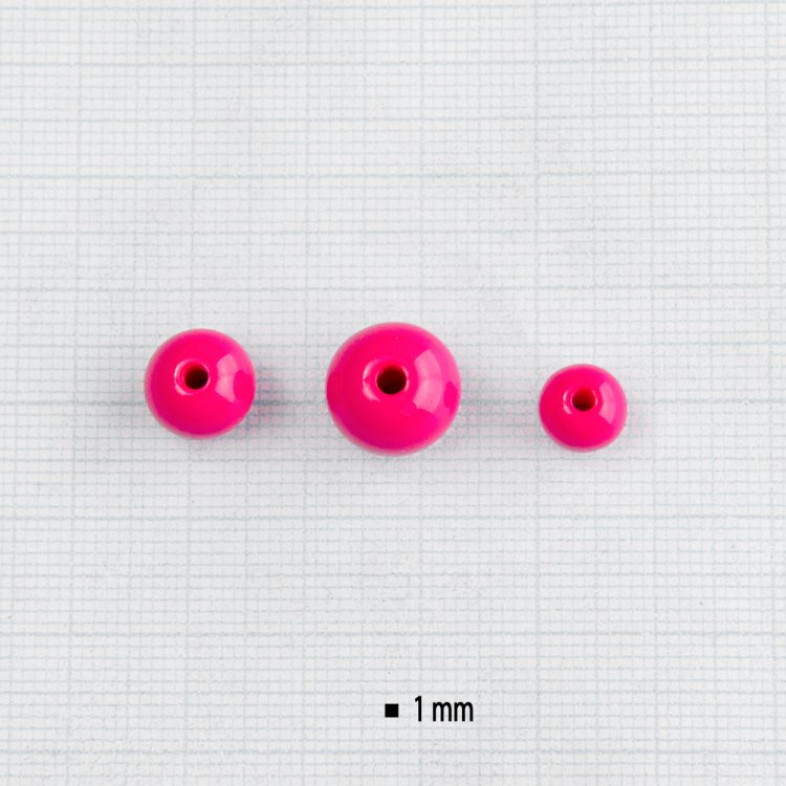 Koralik plastikowy 8 mm różowy 1 szt