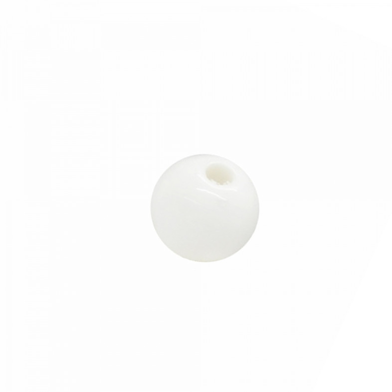 Koralik plastikowy 11 mm biały 1 szt