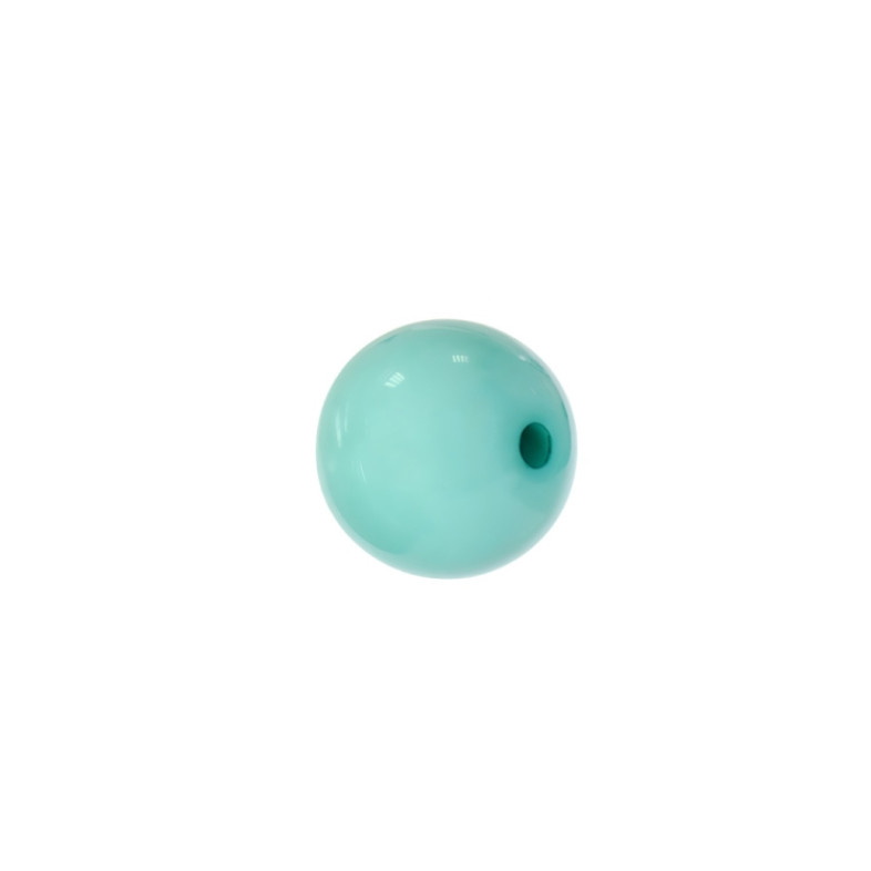 Plastic bead 13 mm turquoise 1 pc.