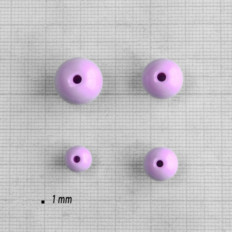 Koralik plastikowy 7 mm jasnofioletowy 1 szt