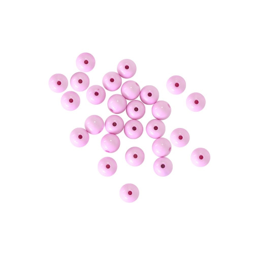 Plastic bead 7 mm light purple 1 pc.