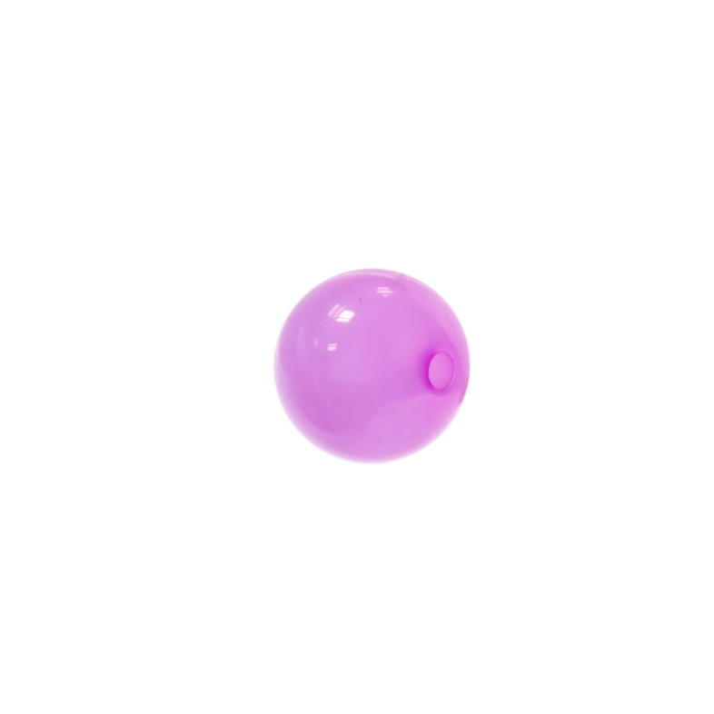 Transparent plastic bead 11 mm lilac 1 pc.