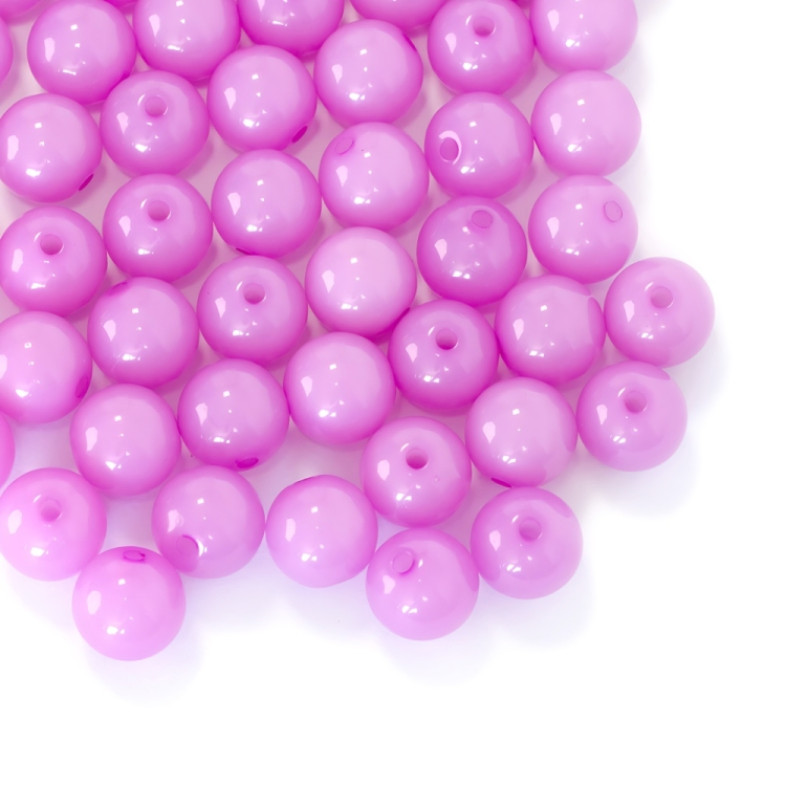 Transparent plastic bead 11 mm lilac 1 pc.
