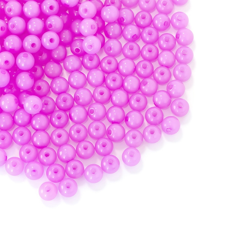 Transparent plastic bead 7 mm lilac 1 pc.