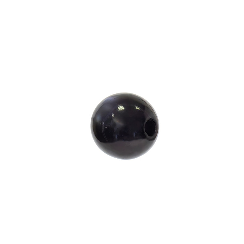Koralik plastikowy imitujące kocie oko 12 mm czarny 1 szt