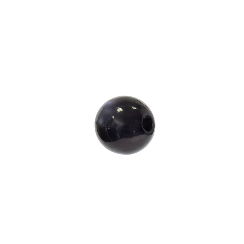 Plastic imitation cat's eye bead 10 mm black 1 pc
