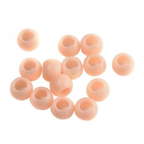 Koralik plastikowy 8x6 mm pomarańczowy 1 szt