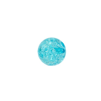 Koralik plastikowy 13 mm jasnoniebieski z spękaniami 1 szt