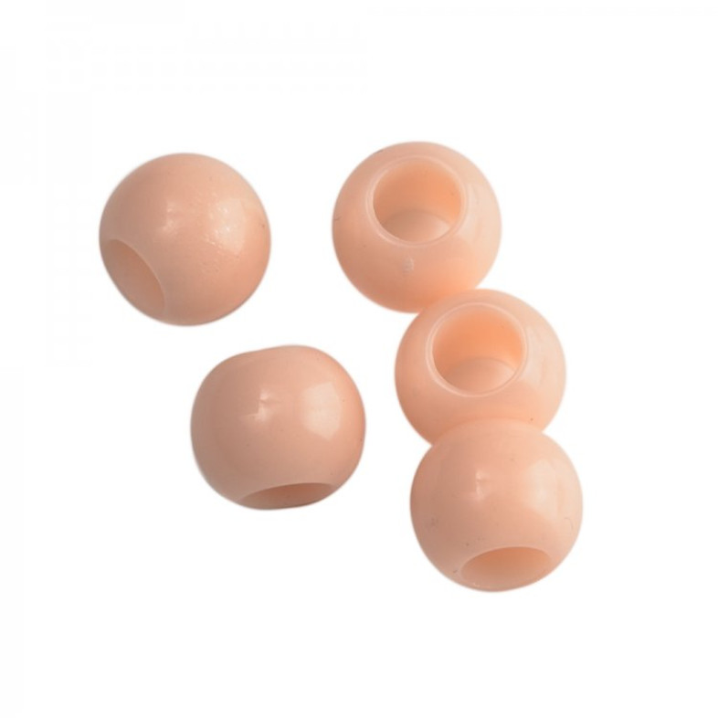 Koralik plastikowy 10x7,5 mm pomarańczowy 1 szt