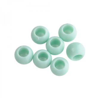 Koralik plastikowy 10x7,5 mm zielony 1 szt