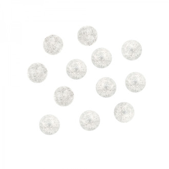 Koralik plastikowy 10 mm przezroczysty z spękaniami 1 szt