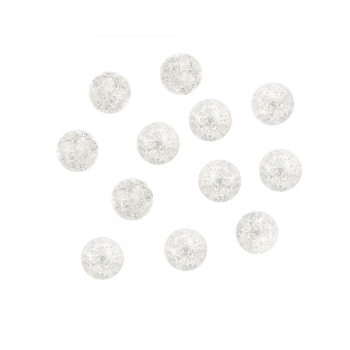Plastic bead 10 mm transparent broken glass 1 pc.