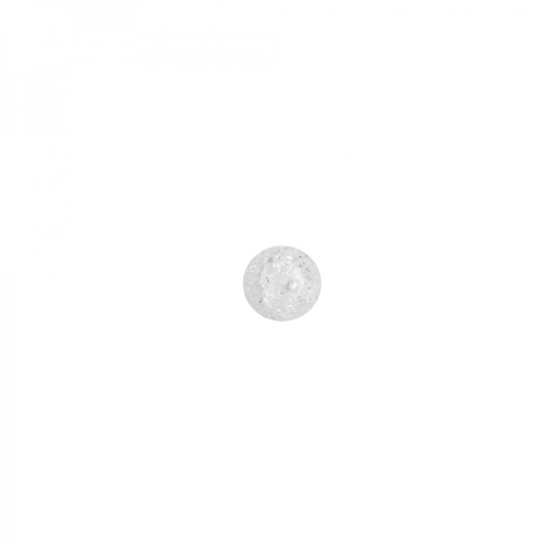 Koralik plastikowy 8 mm przezroczysty z spękaniami 1 szt