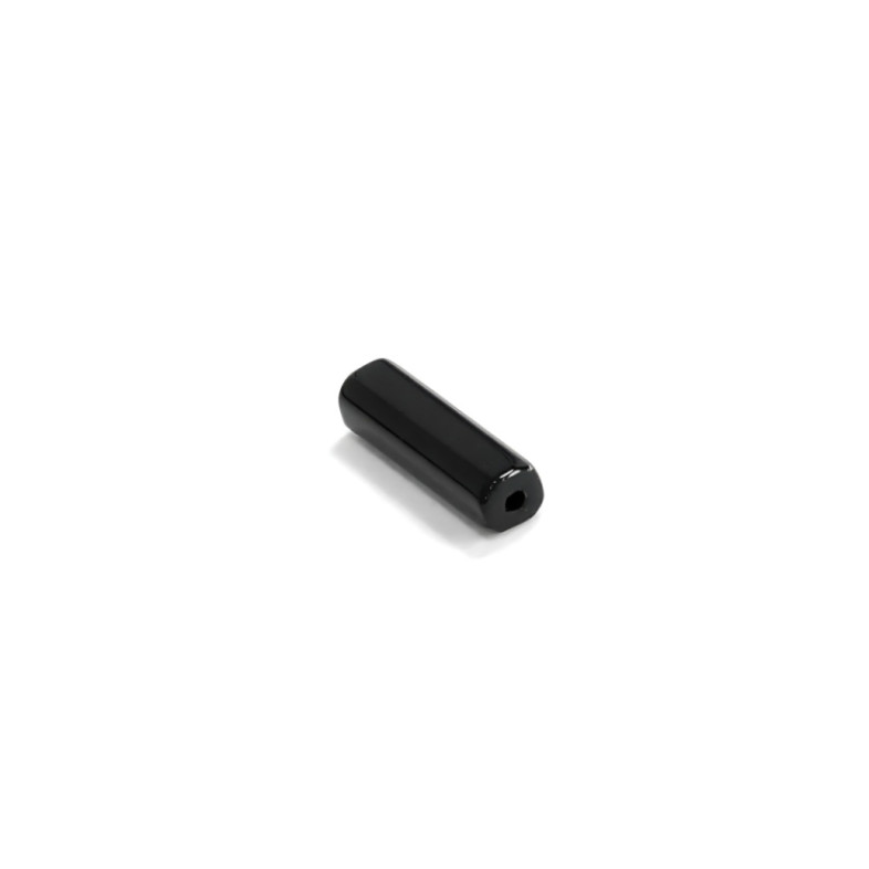Koralik szklany 20x6 mm prostokątny czarny 1 szt