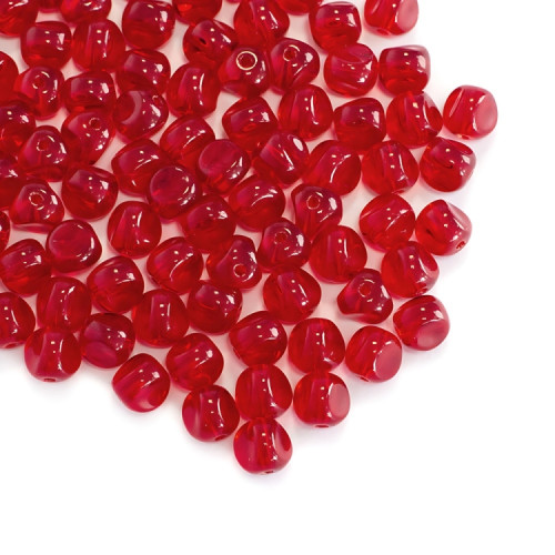 Намистина скляна 8 мм червона 1 шт