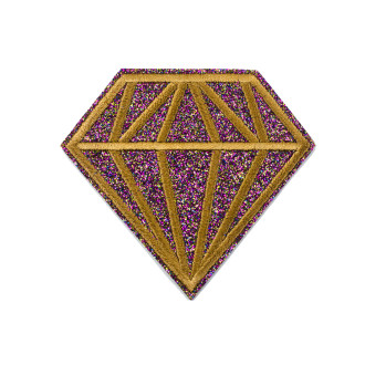 Fabric patch Crystal purple 1 pc.