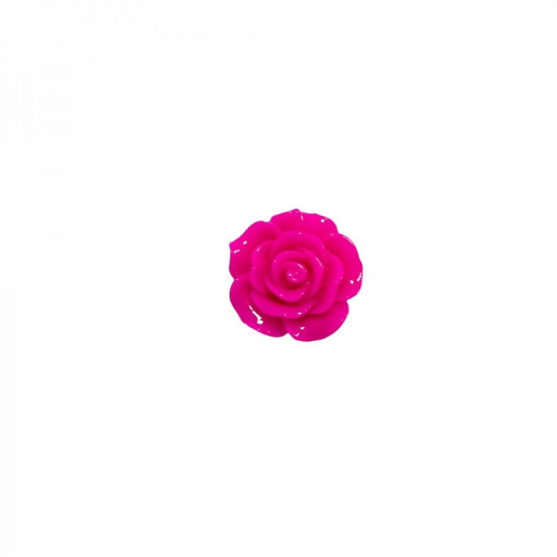 Plastic bead Rose 20 mm pink 1 pc