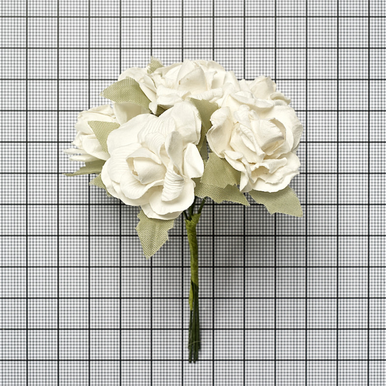 Artificial flower Rose white 1 pc