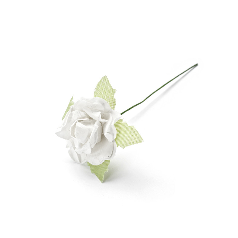 Artificial flower Rose white 1 pc
