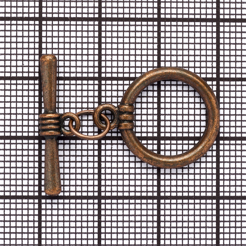 Toggle clasp 16 mm copper 1 pc.