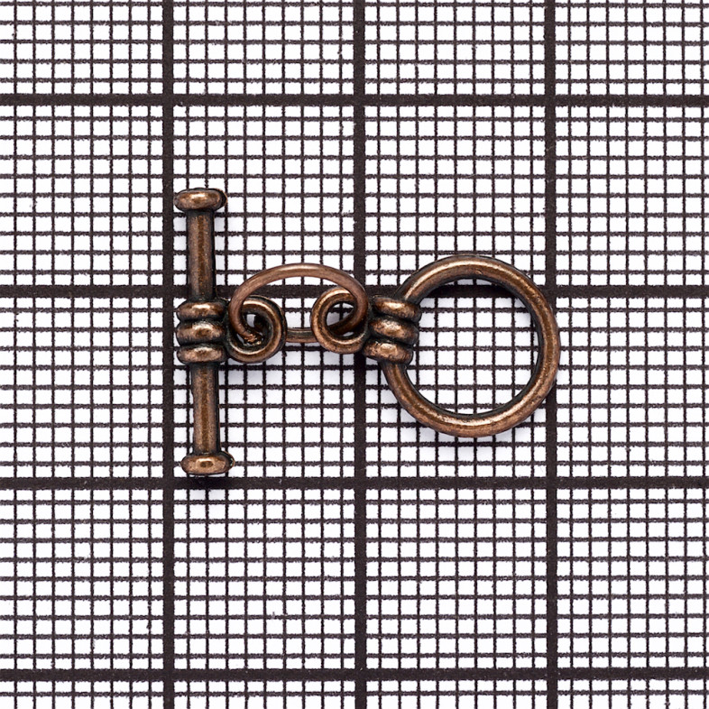 Toggle clasp 9 mm copper 1 pc.